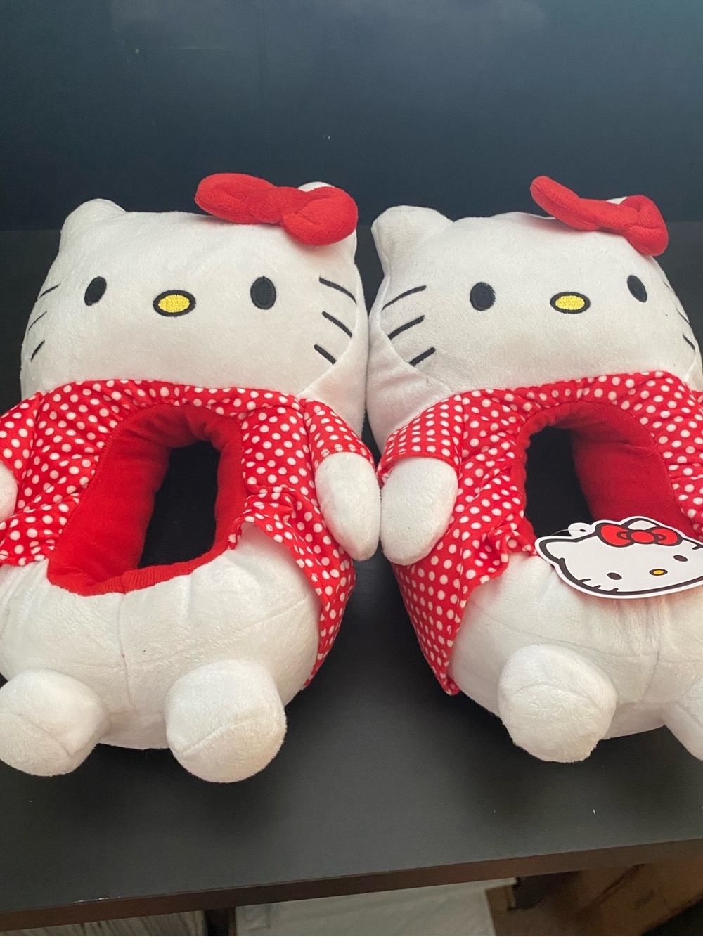 Sanrio Hello Kitty Plush Tagged Red and White Polka Dot Outfit